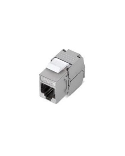 Вставка Keystone Jack RJ-45(8P8C), категория 5e, 110 IDC, угол заделки 180 градусов, без инструмента (Toolless), экранированная, белая в Октябрьском Модули Keystone Pintop.ru