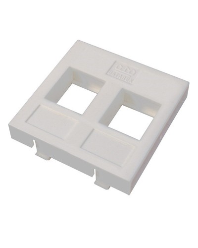 Адаптер Mosaic 45 х 45 мм для модуля Keystone, 2 порта, белый Datarex DR-5303 в Октябрьском Коммутационные изделия Pintop.ru