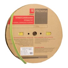 Термоусаживаемая трубка ТУТ нг 2/1 жел-зел рулон EKF PROxima (tut-2-yg)