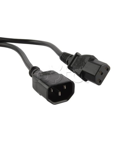 Кабель питания монитор-компьютер Hyperline PWC-IEC13-IEC14-10-BK в Октябрьском Патч-корды и пигтейлы Pintop.ru