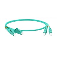 Патч-корд волоконно-оптический MM 50/125(OM3), LC-LC, duplex, LSZH, 1 м Hyperline FC-D2-503-LC/PR-LC/PR-H-1M-LSZH-AQ (FC-503-LC-LC-10G-1M)