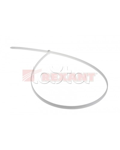 Хомут-стяжка нейлоновый 9х700 мм белый (100шт/уп) REXANT 07-0700-9 в Октябрьском Стяжки-хомуты Pintop.ru