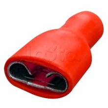 Клемма плоская полностью изолированная 0.5-1.5 мм² (КППИ гнездо - 6.6мм) (100шт/уп) REXANT 08-0612