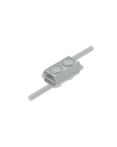 Параллельный соединитель прутка Ø 5-8 мм двойной CU КМ-Профиль (2PS-D5-8 CU) в Октябрьском Монтажные материалы Pintop.ru