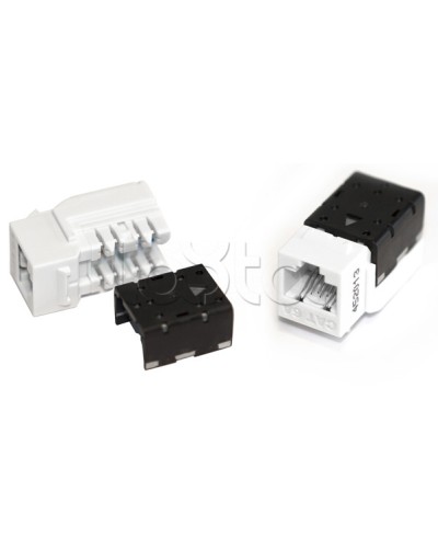 Вставка Keystone Jack RJ-45(8P8C), категория 6A, 110 IDC черная Hyperline (KJNE-8P8C-C6A-90-BK) в Октябрьском Модули Keystone Pintop.ru