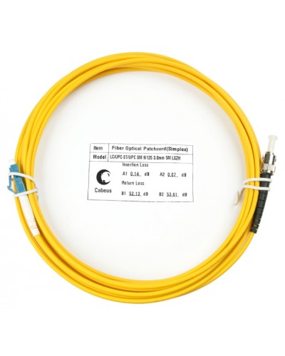 Шнур оптический simplex LC-ST 9/125 sm 25м LSZH Cabeus FOP(s)-9-LC-ST-25m в Октябрьском Патч-корды оптические Pintop.ru
