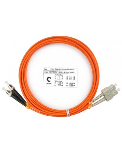 Шнур оптический duplex SC-ST 62,5/125 mm 3м LSZH Cabeus FOP-62-SC-ST-3m в Октябрьском Патч-корды оптические Pintop.ru