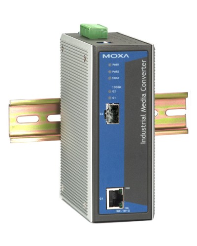 Медиаконвертер Gigabit Ethernet 10/100/1000BaseTX в 1000BaseSX/LX/LHX/ZX Moxa IMC-101G в Октябрьском Дополнительное оборудование для ОПС Pintop.ru