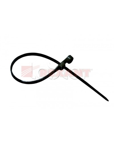 Хомут-стяжка нейлоновый под винт 2.5х100 мм чёрный (100шт/уп) REXANT 07-0105 в Октябрьском Стяжки-хомуты Pintop.ru