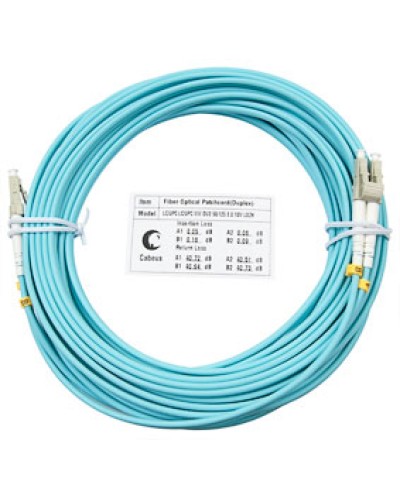 Шнур оптический duplex LC-LC 50/125 mm OM3 20м LSZH Cabeus FOP-50-LC-LC-20m в Октябрьском Патч-корды и пигтейлы Pintop.ru