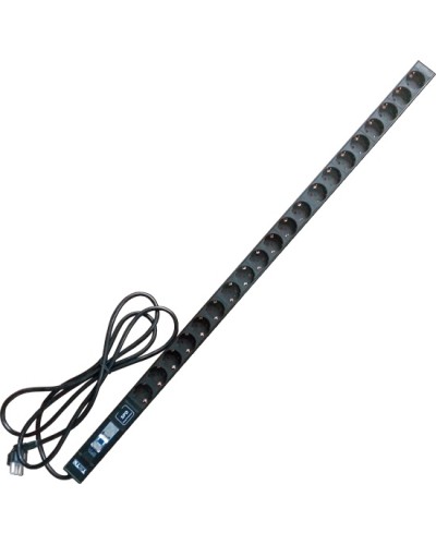 Блок розеток вертикальный 20xSchuko, 250V, 16A, шнур 3 метра, вилка Schuko TWT TWT-PDV-20GS-GP в Октябрьском Блоки розеток Pintop.ru