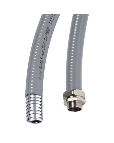 Металлорукав DN 26мм в гладкой ПВХ изоляции, Dвн 26,5 мм, Dнар 34,0,IP66, 25 м, цвет серый DKC 6070R-32 в Октябрьском Крепежные изделия Pintop.ru