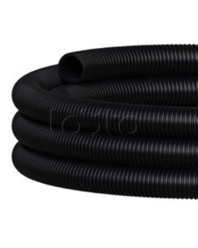 NR110 Двустен. труба ПНД гибкая откр. прокладки, SN12, с зондом, D110мм (50м) чёрн. Экопласт (801110HFR-UF-BL) в Октябрьском Труба гофрированная Pintop.ru