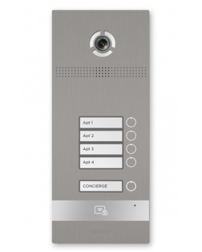 Вызывная панель BAS-IP BI-04FBI SILVER в Октябрьском Вызывные видеопанели малоабонентные Pintop.ru