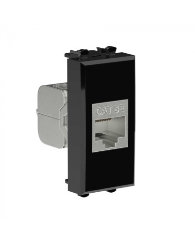 Avanti Компьютерная розетка RJ-45 без шторки модульная, кат.5е экран., Черный квадрат 1модуль DKC (4402761) в Октябрьском Коннекторы Pintop.ru