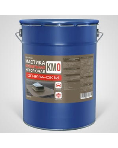 Мастика кровельная огнезащитная Огнеза «ОГНЕЗА-ОКМ», ведро 20 кг., цвет черный в Октябрьском Дополнительное оборудование пожаротушения Pintop.ru