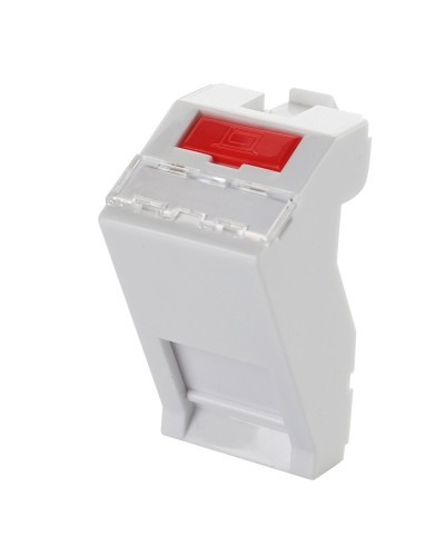 Адаптер 45 × 22,5 мм для 1 модуля Keystone, наклонный, белый Eurolan (16B-45-05WT) в Октябрьском Модули Keystone Pintop.ru