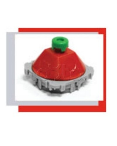 Купол 45 гр. для потолочной коробки под заливки в бетон (красный) Экопласт 44606 в Октябрьском Аксессуары для лотков Pintop.ru