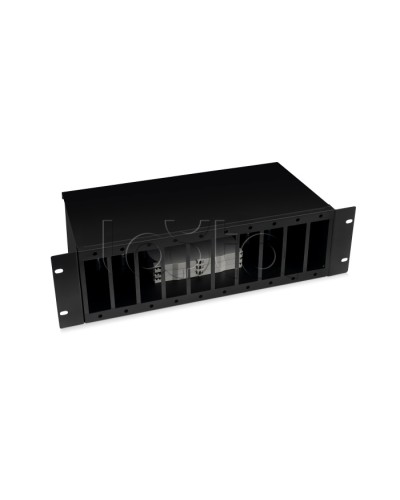 Кросс бокс оптический 19 3U на 10 адаптерных панелей Cabeus (FO-19-10FP-BK) в Октябрьском Кросс оптический Pintop.ru