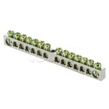 Шина PEN "ноль-земля" (6x9мм) 14 отв. цинк крепеж по центру EKF PROxima (sn1-63-14)