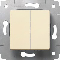 Выключатель двухклавишный автоматические клеммы 10 А 250 В слоновая кость Cariva Legrand 773758