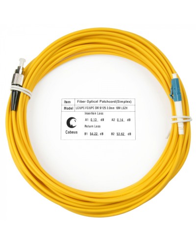 Шнур оптический simplex LC-FC 9/125 sm 25м LSZH Cabeus FOP(s)-9-LC-FC-25m в Октябрьском Патч-корды оптические Pintop.ru