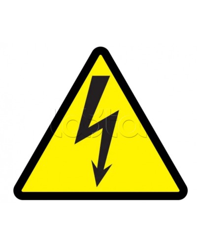 Самоклеящаяся этикетка: 160x160x160, символ Молния IEK (YPC30-MOLNI-6-100) в Октябрьском Дополнительное оборудование для ОПС Pintop.ru