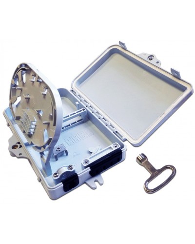 Бокс распределительный настенный на 4 волокна, наружной установки, IP65 LANMASTER LAN-FDB-FTTH04/OUT в Октябрьском Кросс оптический Pintop.ru