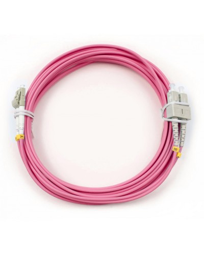 Шнур оптический duplex LC-SC 50/125 mm OM4 7м LSZH Cabeus FOP-50-OM4-LC-SC-7m в Октябрьском Патч-корды оптические Pintop.ru