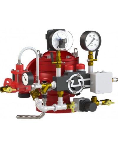 Узел управления спринклерный водозаполненный Спецавтоматика УУ-С100/1,6В-ВФ.О4-01 Прямоточный-100 (с камерой задержки) в Октябрьском Устройства пуска водяного пожаротушения Pintop.ru