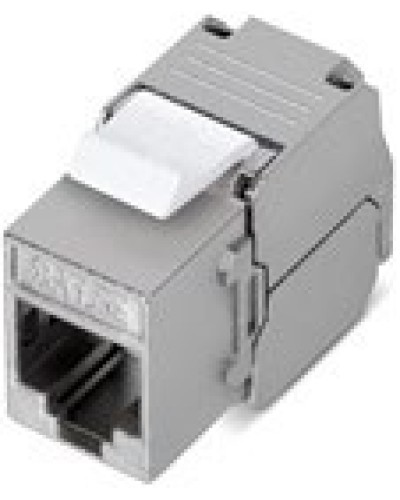 Вставка Keystone Jack RJ-45(8P8C), категория 6, 110 IDC, угол заделки 180 градусов, без инструмента (Toolless), экранированная, белая в Октябрьском Модули Keystone Pintop.ru