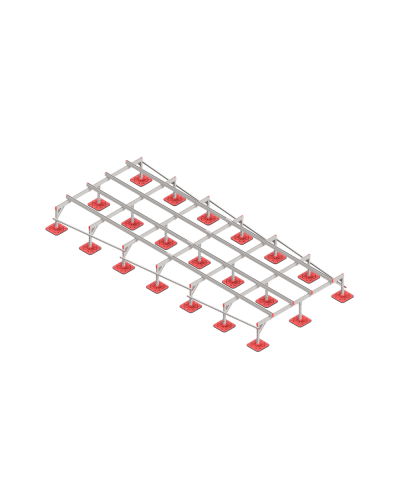Опорная конструкция для установки оборудования TECHNORAPTOR FOOT 2500х6000 КМ-профиль (KM-TR-F-SSEI-2500-6000) в Октябрьском Системы видеонаблюдения Pintop.ru