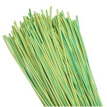 Термоусаживаемая трубка ТУТ нг 2/1 желто-зеленая в отрезках по 1м EKF PROxima (tut-2-yg-1m)