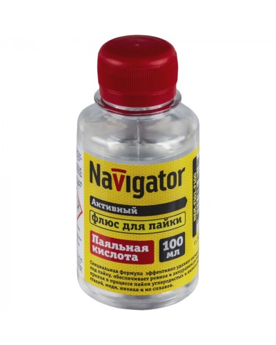 Флюс Navigator 93 263 NEM-Fl01-F100 (паяльная кислота, 100 мл) в Октябрьском Аксессуары для кабель-канала Pintop.ru