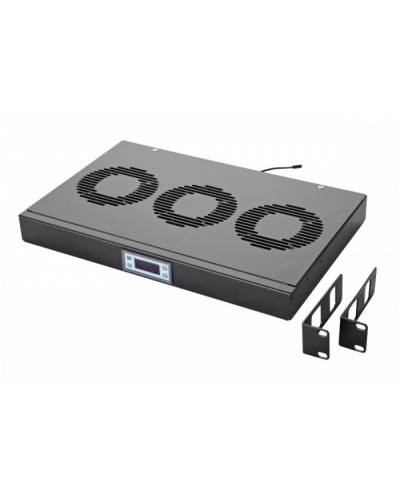 Панель вентиляционная с 3 вентиляторами, с контроллером Eurolan 60A-91-10-30BL в Октябрьском Вентиляторные модули Pintop.ru