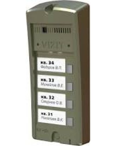 Панель вызова Vizit БВД-306-6 в Октябрьском Многоабонентные устройства Pintop.ru