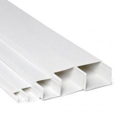 Кабель-канал 40x16x2000, двойной замок, белый (ПожТехКабель)