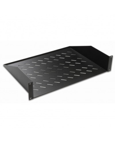 Полка консольная 19, 2U глубина 350мм, нагрузка до 25 кг, чер. Datarex DR-412211 в Октябрьском Полки для шкафов и стоек Pintop.ru