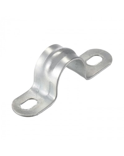 Скоба оцинк. с двумя отверстиями, для трубы D14мм(5шт) Экопласт (43614-5) - Скоба оцинкованная с двумя отверстиями, для трубы D14мм(5шт) Экопласт в Октябрьском Держатели, клипсы, скобы Pintop.ru