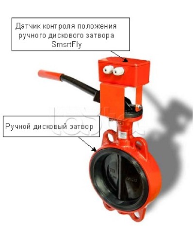 Датчик ручного дискового затвора с интерфейсом С300 Плазма-Т SmartFly-С300 в Октябрьском Устройства контроля положения дисковых затворов Pintop.ru