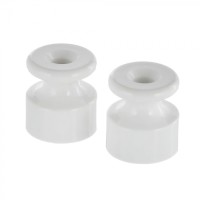 Фиксатор кабеля (изолятор) для внешней проводки кабеля (белый) LK Vintage (5шт) (888304-5)