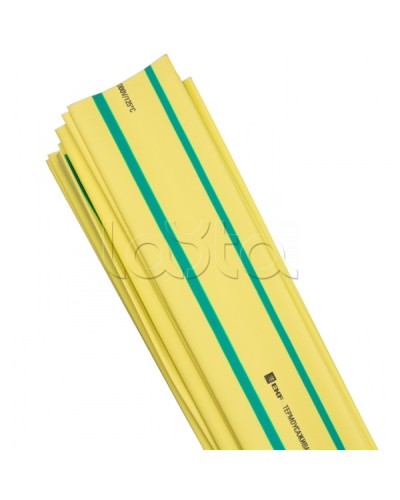 Термоусаживаемая трубка ТУТ нг 25/12,5 желто-зеленая в отрезках по 1м EKF PROxima (tut-25-yg-1m) в Октябрьском Аксессуары для кабель-канала Pintop.ru