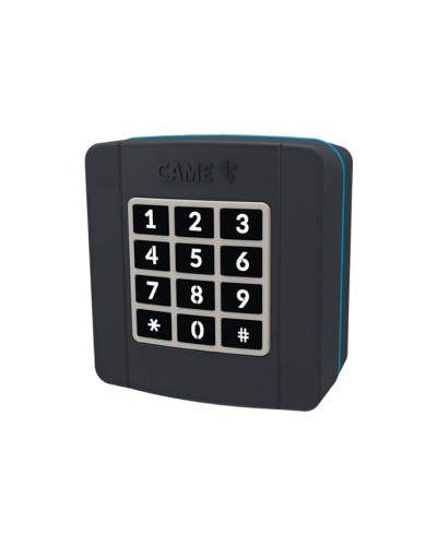 Проводная накладная кодонаборная клавиатура Came 806SL-0280 - SELT1BDG, подключаемая к шине CXN, 12 кнопок, синяя подсветка, RAL7024 в Октябрьском Запчасти для шлагбаумов и автоматики Pintop.ru
