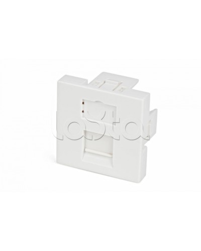 Вставка 45x45 (аналог Mosaic) для 1 модуля формата Keystone Jack, со шторкой Hyperline SIP2-1K-M45-45 в Октябрьском Модули Keystone Pintop.ru