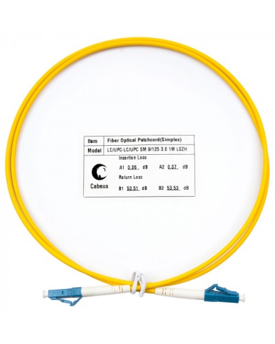 Шнур оптический simplex LC-LC 9/125 sm 1,5м LSZH Cabeus FOP(s)-9-LC-LC-1,5m в Октябрьском Патч-корды оптические Pintop.ru