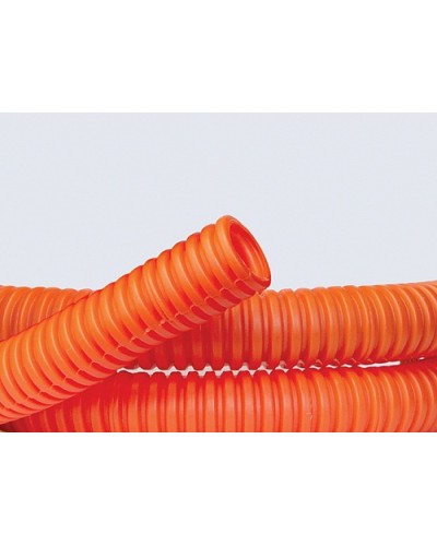 Труба ПНД гибкая гофр. д.40мм, лёгкая без протяжки, 20м, цвет оранжевый DKC 70940 в Октябрьском Труба гофрированная Pintop.ru