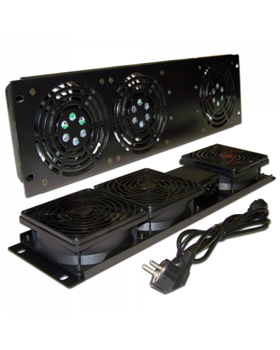 Блок 3-х вентиляторов 19 вертикальный, без термостата, 3U TWT (TWT-CB-FANV3-RACK) в Октябрьском Вентиляторные модули Pintop.ru