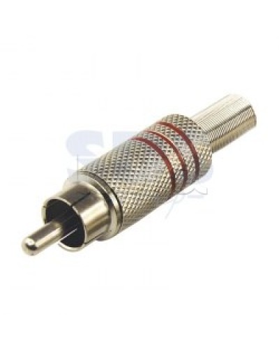 Разъем штекер RCA Металл под винт Черные/Красные (100шт/уп) REXANT 14-0410 в Октябрьском Коннекторы Pintop.ru