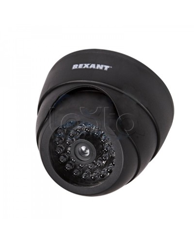 Муляж внутренней купольной камеры видеонаблюдения с вращающимся объективом и мигающим красным светодиодом REXANT 45-0230 в Октябрьском Муляжи камер Pintop.ru