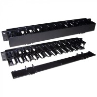 Кабельный органайзер 19" пластиковый, c крышкой, 1U LANMASTER (LAN-ORG/CVP-1U)